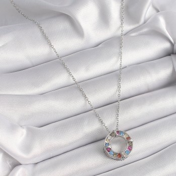 316L Çelik Gümüş Renk Zincir Renkli Zirkon Taşlı Xoxo Model Kadın Kolye 316L Çelik Gümüş Renk Zincir Renkli Zirkon Taşlı Xoxo Model Kadın Kolye
