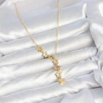 316L Çelik Yıldız Model Gold Renk Zirkon Taşlı Kadın Kolye 316L Çelik Yıldız Model Gold Renk Zirkon Taşlı Kadın Kolye