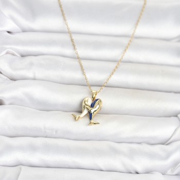 316L Çelik Zincir Gold Renk Dolphin Model Kadın Kolye 316L Çelik Zincir Gold Renk Dolphin Model Kadın Kolye