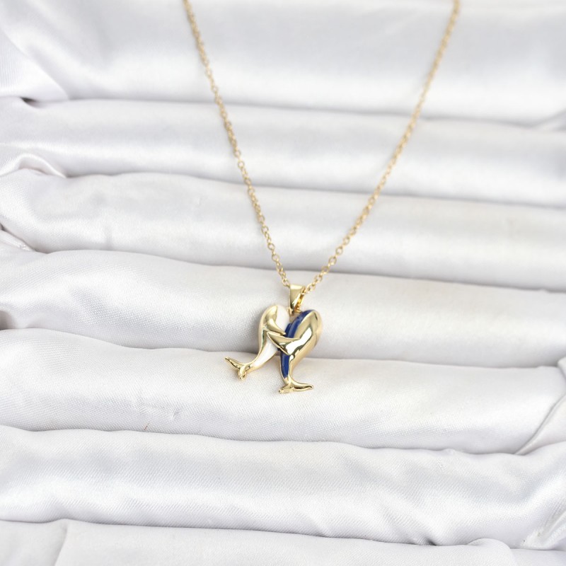 316L Çelik Zincir Gold Renk Dolphin Model Kadın Kolye 316L Çelik Zincir Gold Renk Dolphin Model Kadın Kolye