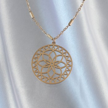 316L Çelik Zincir Gold Renk Lotus Model Kolye 316L Çelik Zincir Gold Renk Lotus Model Kolye