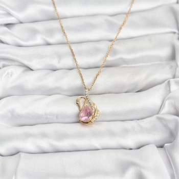 316L Çelik Zincir Gold Renk Pembe Kuğu Model Zirkon Taşlı Kadın Kolye 316L Çelik Zincir Gold Renk Pembe Kuğu Model Zirkon Taşlı Kadın Kolye