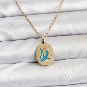 316L Çelik Zincir Gold Renk Shark Figür Kadın Kolye 316L Çelik Zincir Gold Renk Shark Figür Kadın Kolye