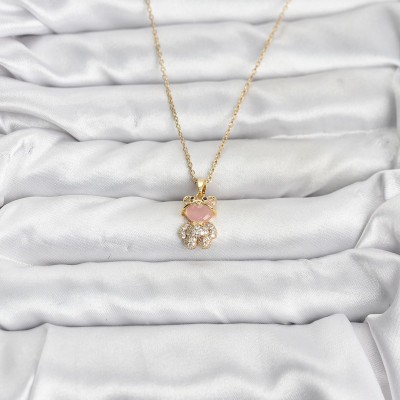 316L Çelik Zincir Gold Renk Teddy Bear Model Zirkon Taşlı Kadın Kolye 316L Çelik Zincir Gold Renk Teddy Bear Model Zirkon Taşlı Kadın Kolye