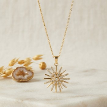 316L Çelik Zincir Gold Renk Zirkon Taşlı Kutup Yıldızı Model Kolye 316L Çelik Zincir Gold Renk Zirkon Taşlı Kutup Yıldızı Model Kolye