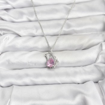 316L Çelik Zincir Gümüş Renk Pembe Kuğu Model Zirkon Taşlı Kadın Kolye 316L Çelik Zincir Gümüş Renk Pembe Kuğu Model Zirkon Taşlı Kadın Kolye
