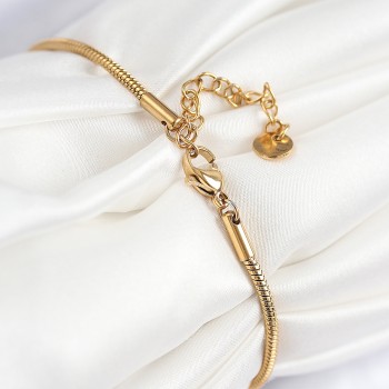 316L Çelik Zirkon Taşlı Göz Charm Model Gold Renk Kadın Bileklik 316L Çelik Zirkon Taşlı Göz Charm Model Gold Renk Kadın Bileklik