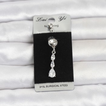 316L Cerrahi Çelik Sallantılı Damla Model Göbek Piercing 316L Cerrahi Çelik Sallantılı Damla Model Göbek Piercing