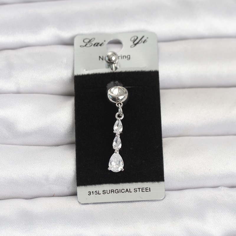 316L Cerrahi Çelik Sallantılı Damla Model Göbek Piercing 316L Cerrahi Çelik Sallantılı Damla Model Göbek Piercing