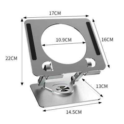 360 Derece Dönebilen Yükseltilmiş Masaüstü Ayarlanabilir Metal Tablet Standı