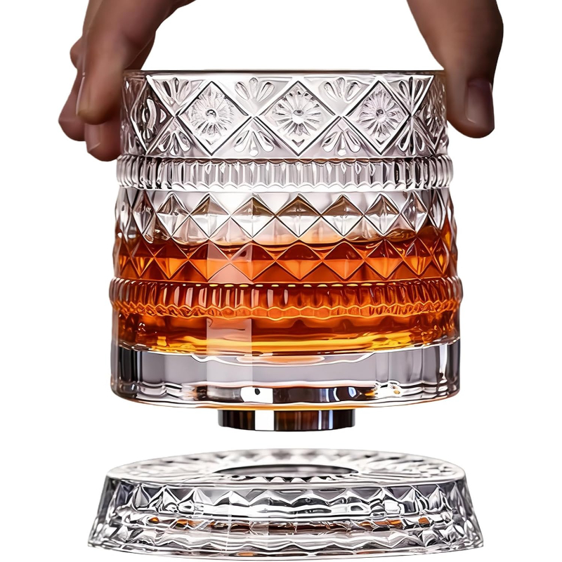360 Derece Dönen Bardak - 280 ml - Kristal Cam 360 Derece Dönen Bardak - 280 ml - Kristal Cam