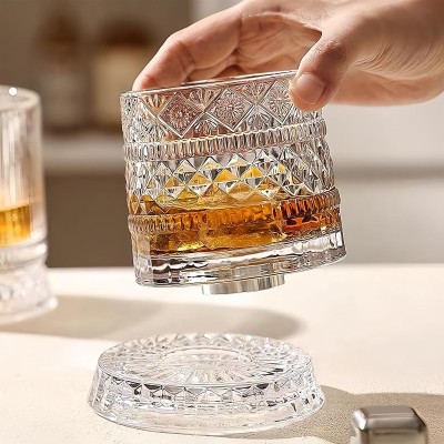 360 Derece Dönen Bardak - 280 ml - Kristal Cam 360 Derece Dönen Bardak - 280 ml - Kristal Cam