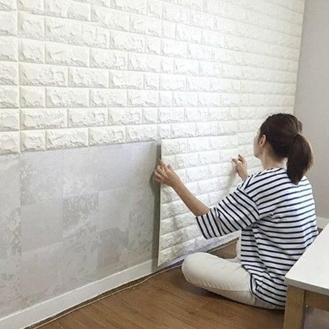 3D Tuğla Desenli Kendinden Yapışkanlı Duvar Paneli 58x38 cm 3D Tuğla Desenli Kendinden Yapışkanlı Duvar Paneli 58x38 cm