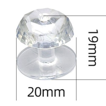 4 Adet Kristal Tasarımlı Çok Amaçlı Yapışkanlı Tutacak Buton 4 Adet Kristal Tasarımlı Çok Amaçlı Yapışkanlı Tutacak Buton