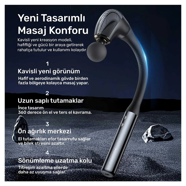 4 Başlıklı Uzun Saplı Ergonomik Profesyonel Sporcu Masaj Tabancası 4 Başlıklı Uzun Saplı Ergonomik Profesyonel Sporcu Masaj Tabancası