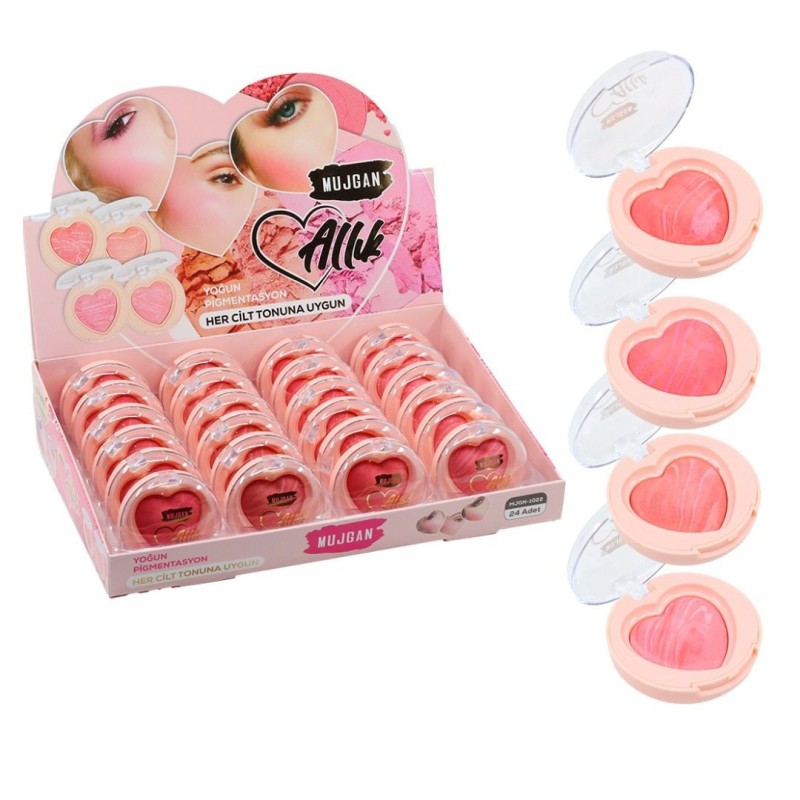 4'lü Kalp Allık Blush Seti 4'lü Kalp Allık Blush Seti