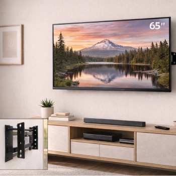  65 İnç ve 32 İnç - 65 İnç Sabit TV Askı Aparatı - LCD LED TV Uyumlu -  82-165 cm