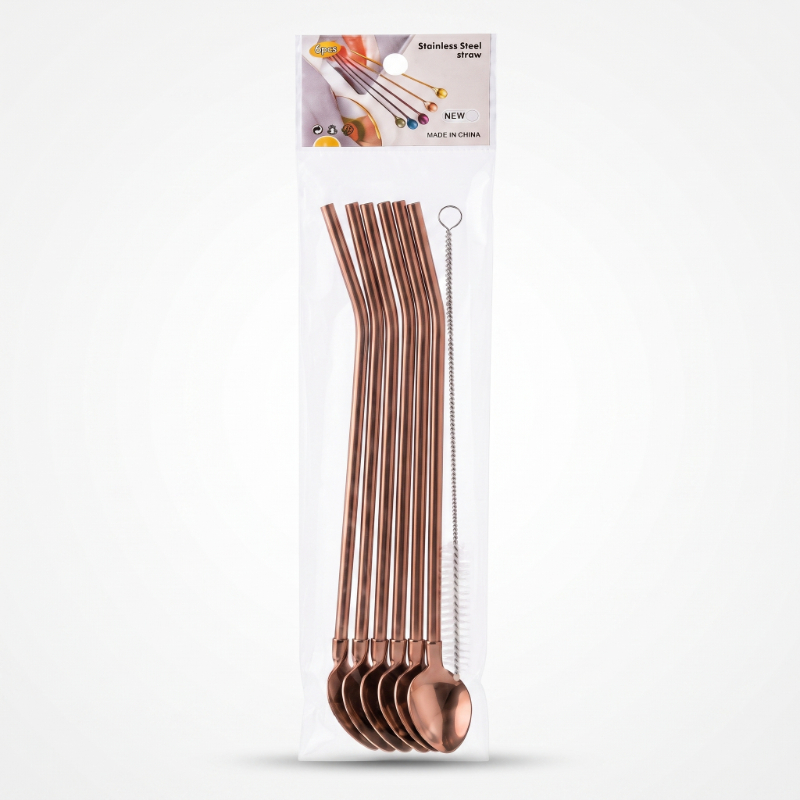 6'lı Kaşıklı Pipet Seti - Bronz - Pipet Temizleme Fırçası 6'lı Kaşıklı Pipet Seti - Bronz - Pipet Temizleme Fırçası