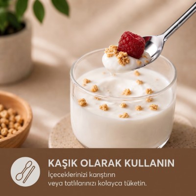 6'lı Kaşıklı Pipet Seti - Metal - Pipet Temizleme Fırçası 