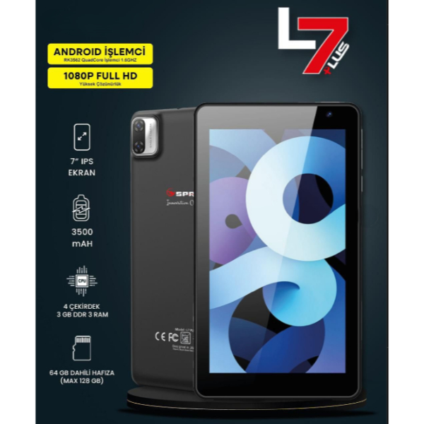 7" IPS Ekran 4 Çekirdek 3GB/64GB Tablet PC 7" IPS Ekran 4 Çekirdek 3GB/64GB Tablet PC