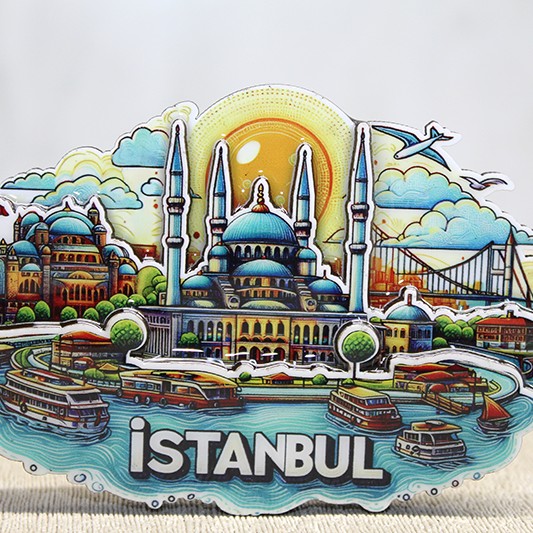 Ahşap İstanbul Temalı Magnet - Model 3 Ahşap İstanbul Temalı Magnet - Model 3