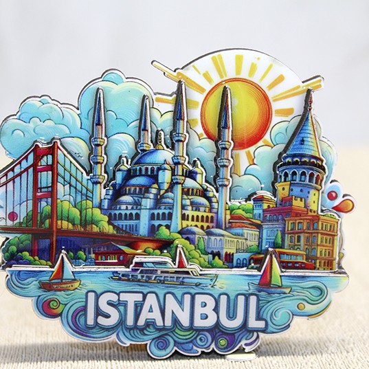 Ahşap İstanbul Temalı Magnet - Model 4 Ahşap İstanbul Temalı Magnet - Model 4