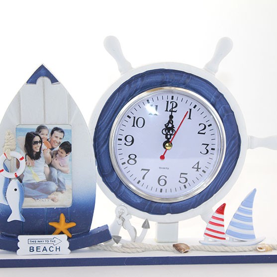Ahşap Marin Dümenli Çerçeveli Saat Model 1 Ahşap Marin Dümenli Çerçeveli Saat Model 1