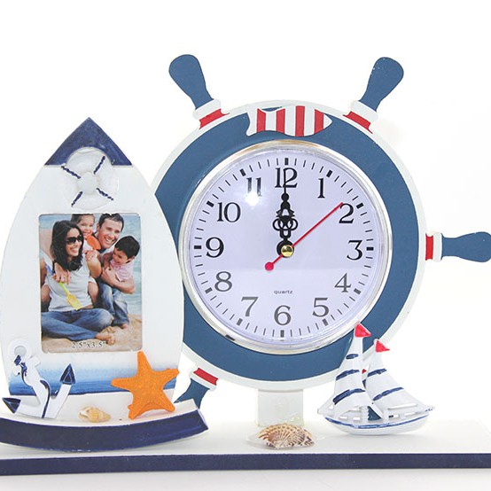 Ahşap Marin Dümenli Çerçeveli Saat Model 2 Ahşap Marin Dümenli Çerçeveli Saat Model 2