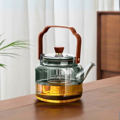Akasya Saplı Demlik - 1200 ml - Borosilikat Cam 