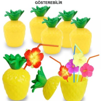 Ananas Pipetli Bardak Ananas Pipetli Bardak
