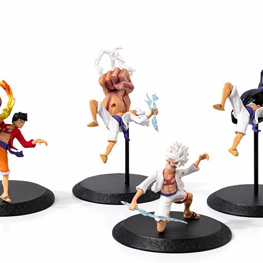 Anime One Piece Luffy Figürü 4'lü Set Anime One Piece Luffy Figürü 4'lü Set