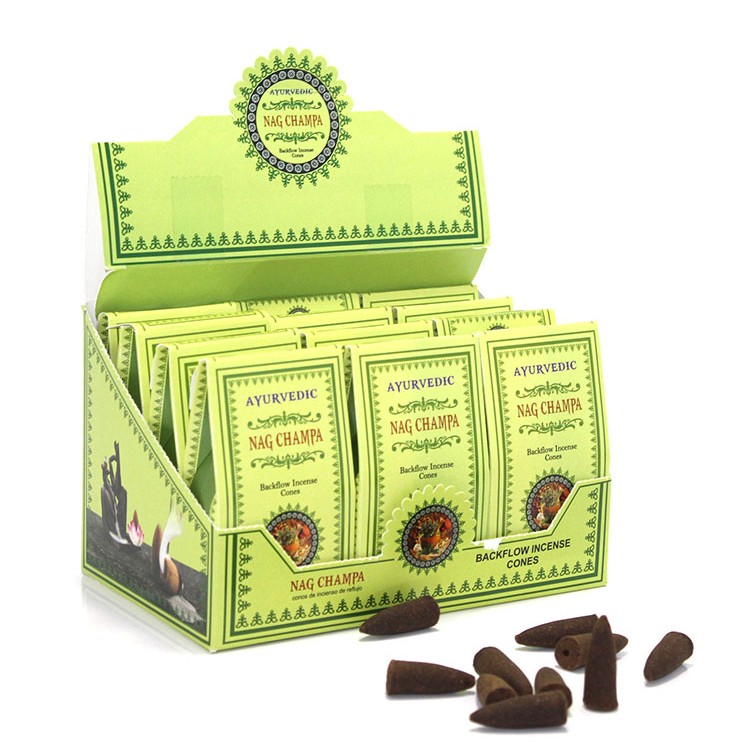 Ayurvedic Konik (Geri Akış) Tütsü Nag Champa Aromalı Ayurvedic Konik (Geri Akış) Tütsü Nag Champa Aromalı