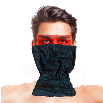 Baf Bandana Çoklu Kafatası Mavi Siyah Maske Baf Bandana Çoklu Kafatası Mavi Siyah Maske