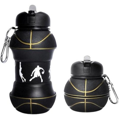 Basketbol Topu Tasarımlı Akordiyon Su Şişesi 