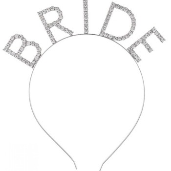 Bekarlığa Veda Kristal Taşlı Gümüş Bride Tacı Bekarlığa Veda Kristal Taşlı Gümüş Bride Tacı