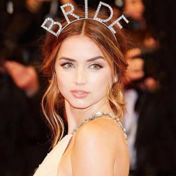 Bekarlığa Veda Kristal Taşlı Gümüş Bride Tacı