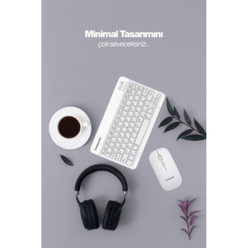 Beyaz Kablosuz Klavye Ve Mouse Seti Beyaz Kablosuz Klavye Ve Mouse Seti
