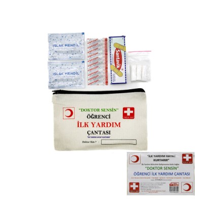 Bez Çantalı Öğrenci İlk Yardım Seti Bez Çantalı Öğrenci İlk Yardım Seti