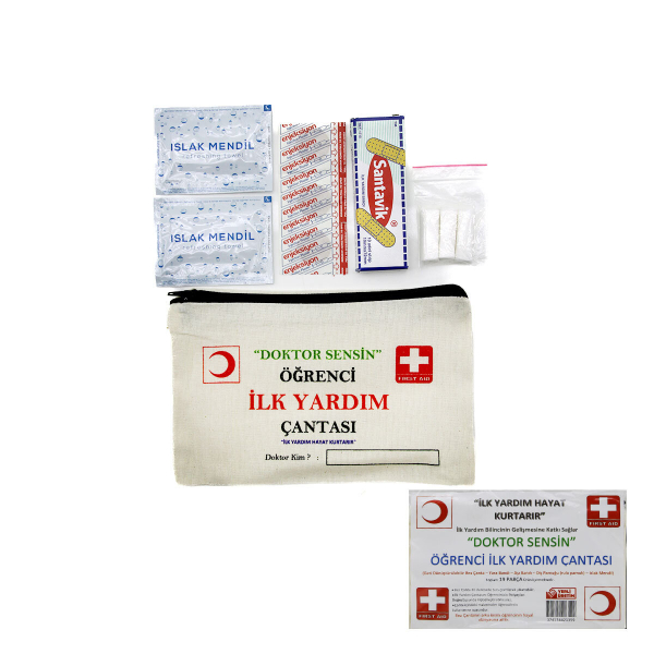 Bez Çantalı Öğrenci İlk Yardım Seti Bez Çantalı Öğrenci İlk Yardım Seti