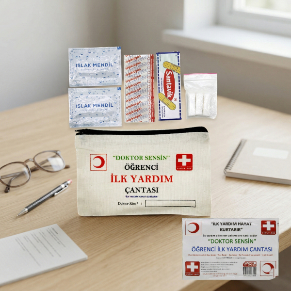 Bez Çantalı Öğrenci İlk Yardım Seti Bez Çantalı Öğrenci İlk Yardım Seti