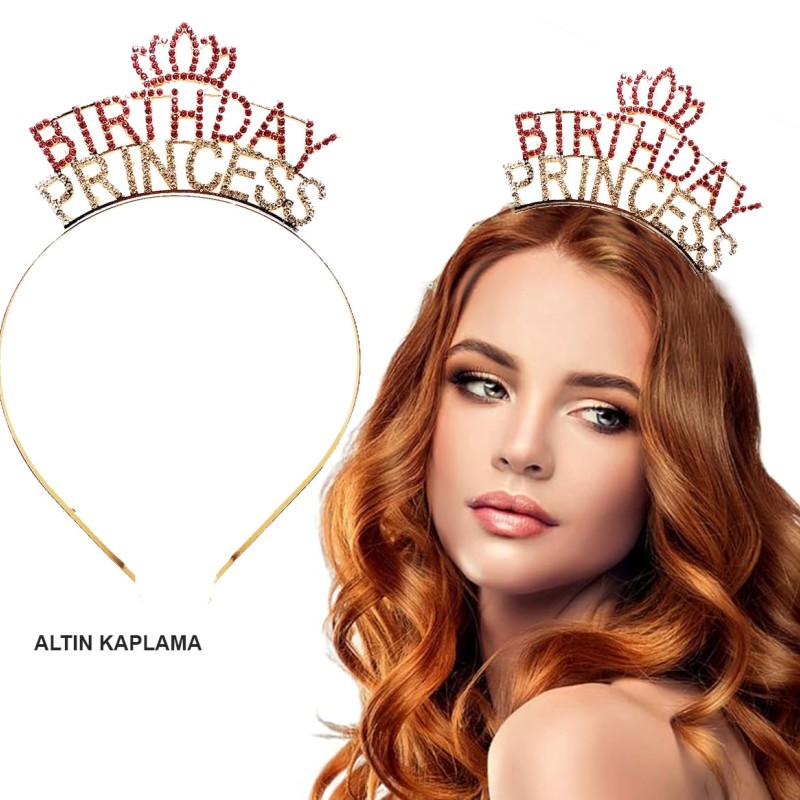 Birthday Princess Kristal Taç – Altın Kaplama Birthday Princess Kristal Taç – Altın Kaplama
