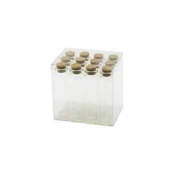 Boş Tüp Cam Şişe - 20 ml - Mantar Kapak Boş Tüp Cam Şişe - 20 ml - Mantar Kapak