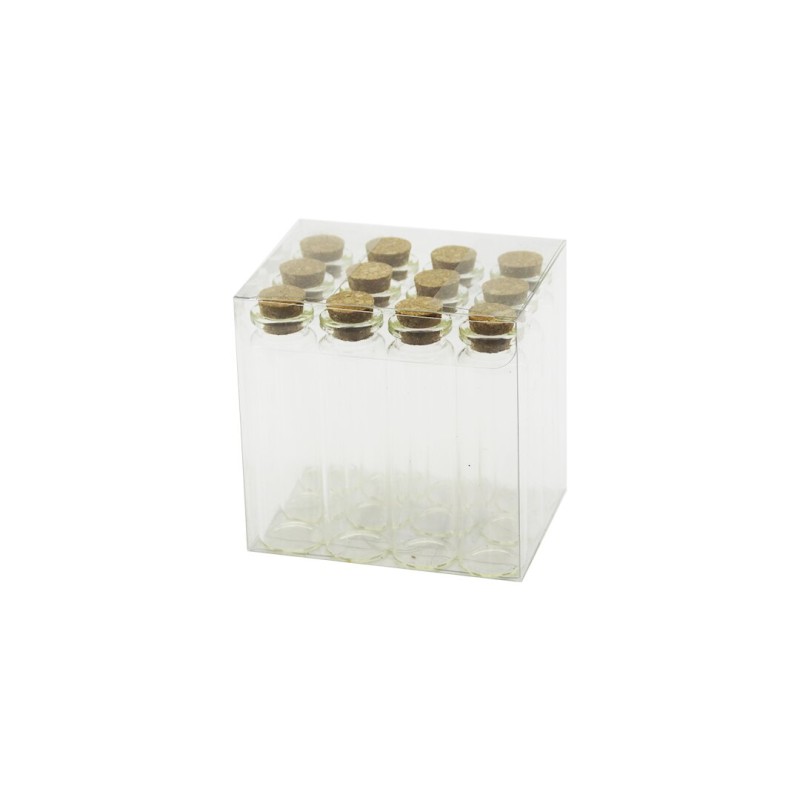 Boş Tüp Cam Şişe - 20 ml - Mantar Kapak Boş Tüp Cam Şişe - 20 ml - Mantar Kapak