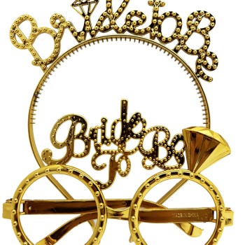 Bride To Be Taç ve Gözlük Seti Altın Renk Bride To Be Taç ve Gözlük Seti Altın Renk