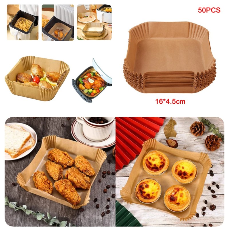 Büyük Boy Air Fryer Fritöz Pişirme Kağıdı 50 Adet Büyük Boy Air Fryer Fritöz Pişirme Kağıdı 50 Adet