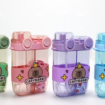 Capybara Çift Bölmeli Pipetli Suluk Capybara Çift Bölmeli Pipetli Suluk