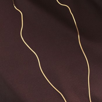Çelik Gold Renk 60 cm İnce İtalyan Zincir Kolye Çelik Gold Renk 60 cm İnce İtalyan Zincir Kolye