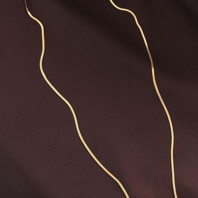 Çelik Gold Renk 60 cm İnce İtalyan Zincir Kolye Çelik Gold Renk 60 cm İnce İtalyan Zincir Kolye