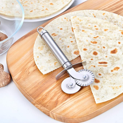 Çift Başlıklı Pizza Hamur Bıçağı Çift Başlıklı Pizza Hamur Bıçağı