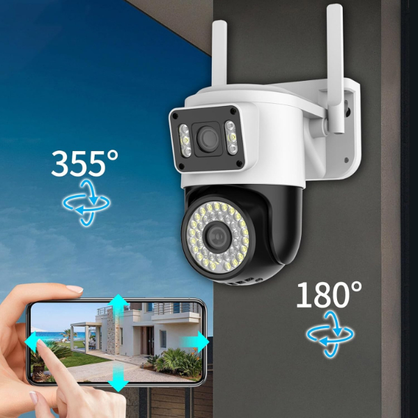 Çift Lensli Dış Mekan Wi-Fi Kamera Çift Lensli Dış Mekan Wi-Fi Kamera